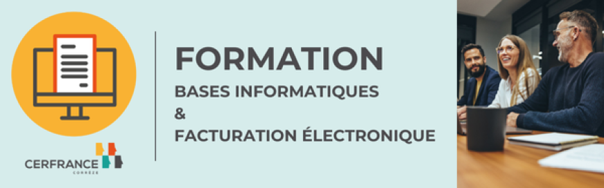 bannière de la formation bases informatiques et facturation électronique